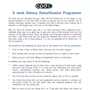 CPDG 6 Week detox plan