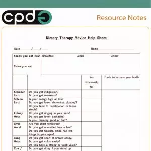 CPDG dietary therapy advice sheet