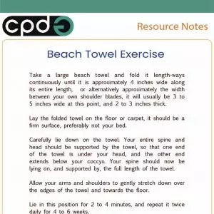 CPDG beach towel exercise