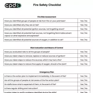 CPDG Fire Safety Checklist